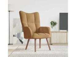 Sillón de relax | Silla de relax de terciopelo marrón SHL8246
