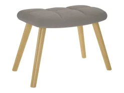 Sillón de relax | Silla de relax con taburete de tela gris taupé SHL3297