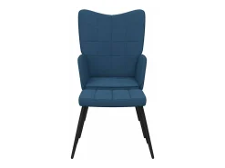 Sillón de relax | Silla de relax con reposapiés tela azul SHL2083