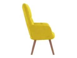 Sillón de relax | Silla de relax de terciopelo amarillo mostaza SHL8033
