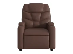 Sillón de relax | Sillón reclinable de cuero sintético marrón SHL4378