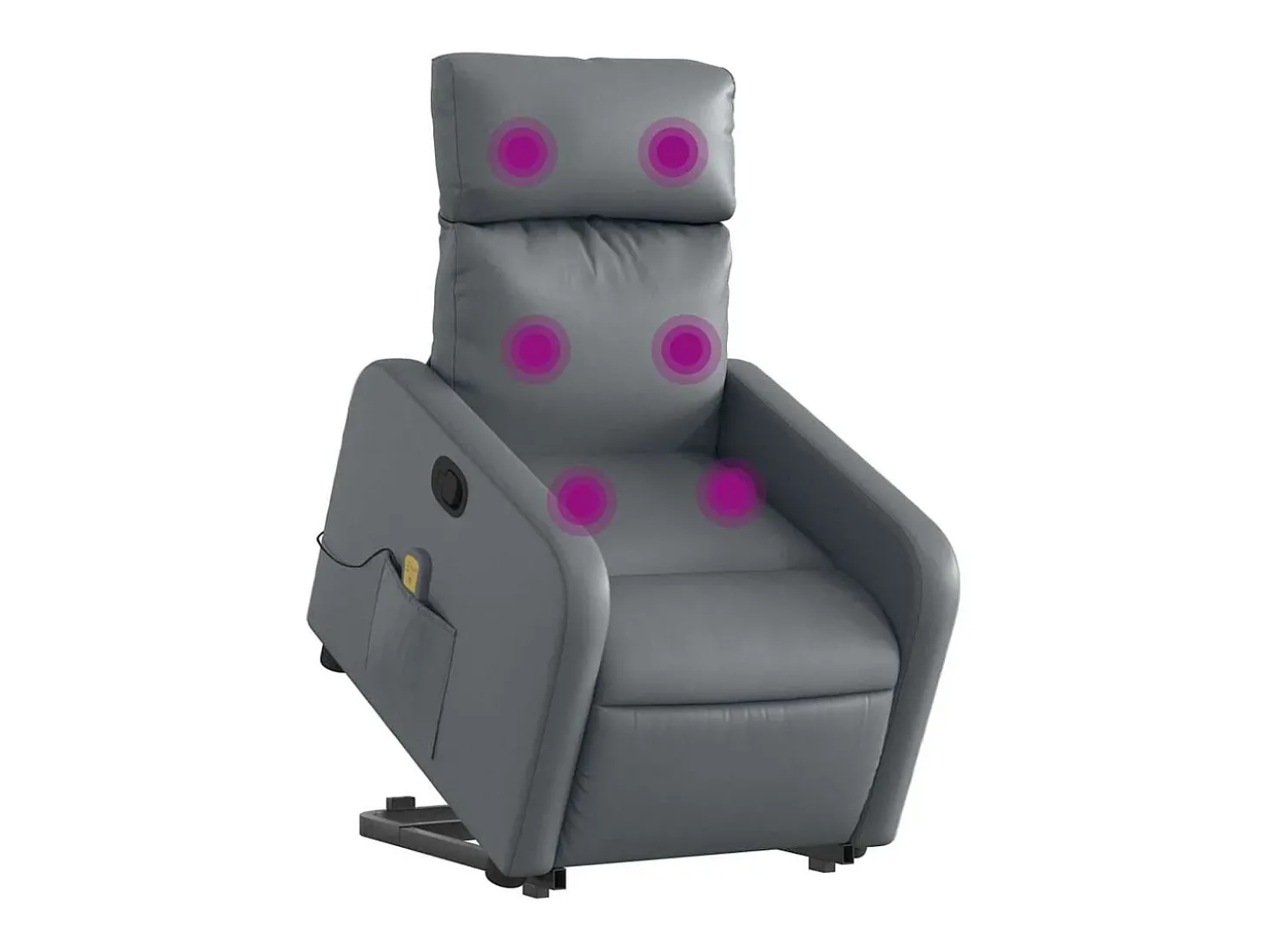 Sillón de relax | Sillón reclinable de masaje de pie cuero artificial gris SHL6225
