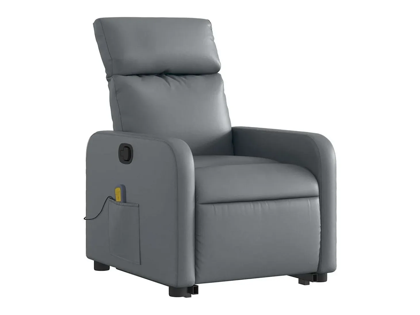 Sillón de relax | Sillón reclinable de masaje de pie cuero artificial gris SHL6225