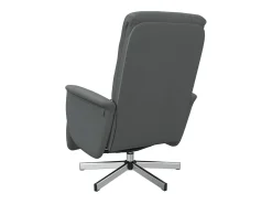 Sillón de relax | Sillón reclinable de masaje con reposapiés tela gris oscuro SHL4573