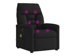 Sillón de relax | Sillón reclinable de masaje de tela negro SHL8372