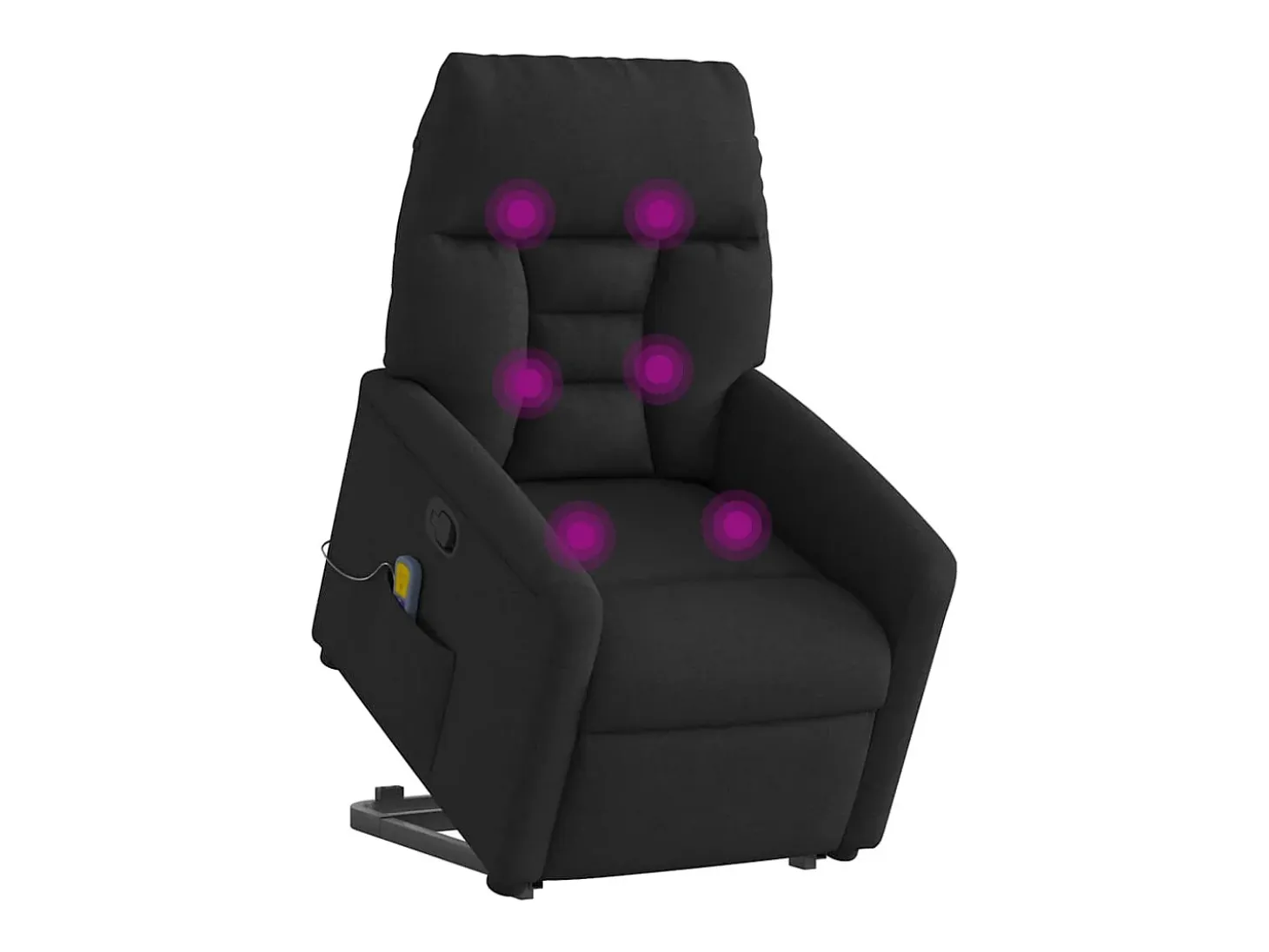 Sillón de relax | Sillón reclinable de masaje elevable tela negro SHL3021