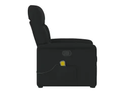 Sillón de relax | Sillón reclinable de masaje elevable tela negro SHL3021