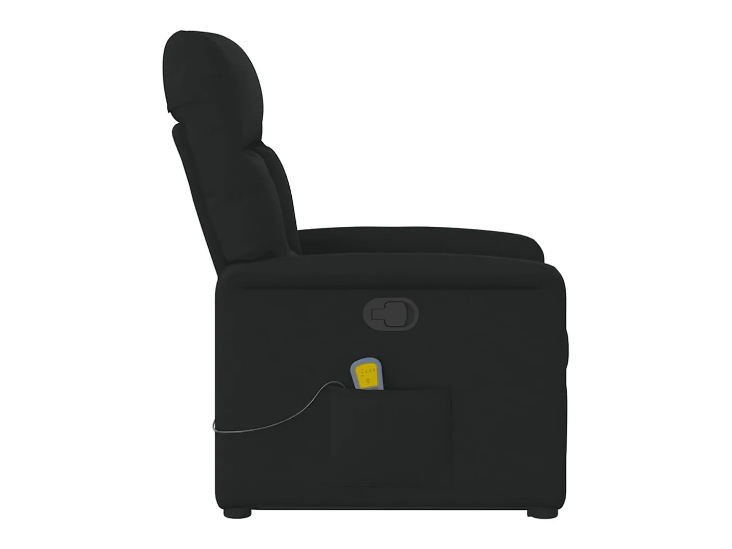 Sillón de relax | Sillón reclinable de masaje elevable tela negro SHL3021