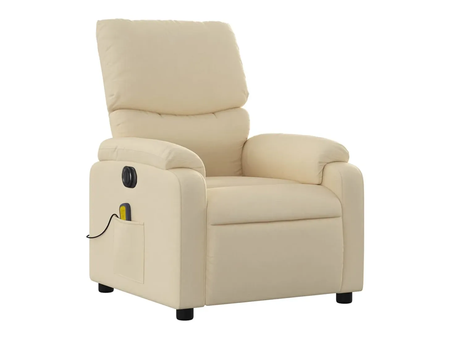 Sillón de relax | Sillón reclinable de masaje eléctrico tela color crema SHL6964