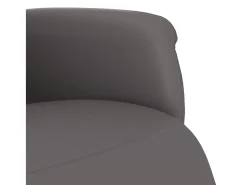 Sillón de relax | Sillón reclinable con reposapiés cuero sintético gris SHL5321