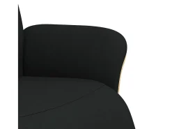 Sillón de relax | Sillón reclinable con reposapiés tela negra SHL5106