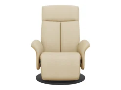 Sillón de relax | Sillón reclinable con reposapiés tela color crema SHL5841