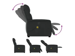 Sillón de relax | Sillón reclinable de masaje eléctrico tela negro SHL5819