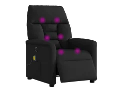 Sillón de relax | Sillón reclinable de masaje eléctrico tela negro SHL5819