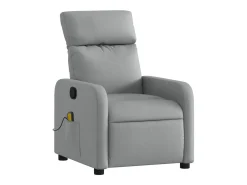 Sillón de relax | Sillón reclinable de masaje de tela gris claro SHL5109