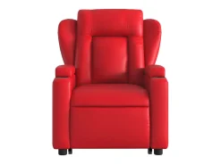 Sillón de relax | Sillón reclinable de masaje de pie cuero artificial rojo SHL3533