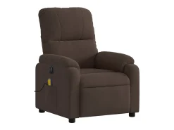 Sillón de relax | Sillón reclinable de masaje eléctrico tela de microfibra marrón SHL7910