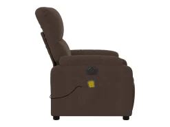 Sillón de relax | Sillón reclinable de masaje eléctrico tela de microfibra marrón SHL7910