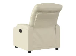 Sillón de relax | Sillón reclinable de cuero sintético crema SHL8106