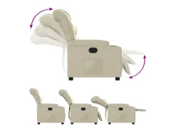 Sillón de relax | Sillón reclinable de cuero sintético crema SHL8106
