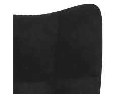 Sillón de relax | Sillón relajante con taburete de terciopelo negro SHL4943