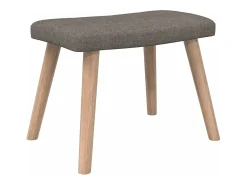 Sillón de relax con reposapiés de tela gris taupé