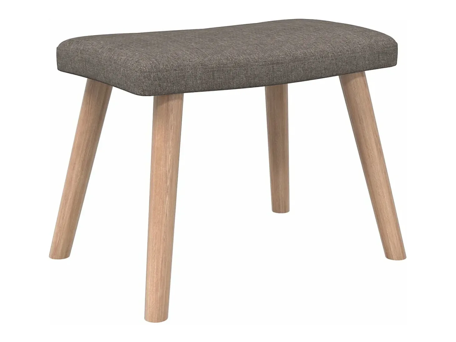 Sillón de relax con reposapiés de tela gris taupé