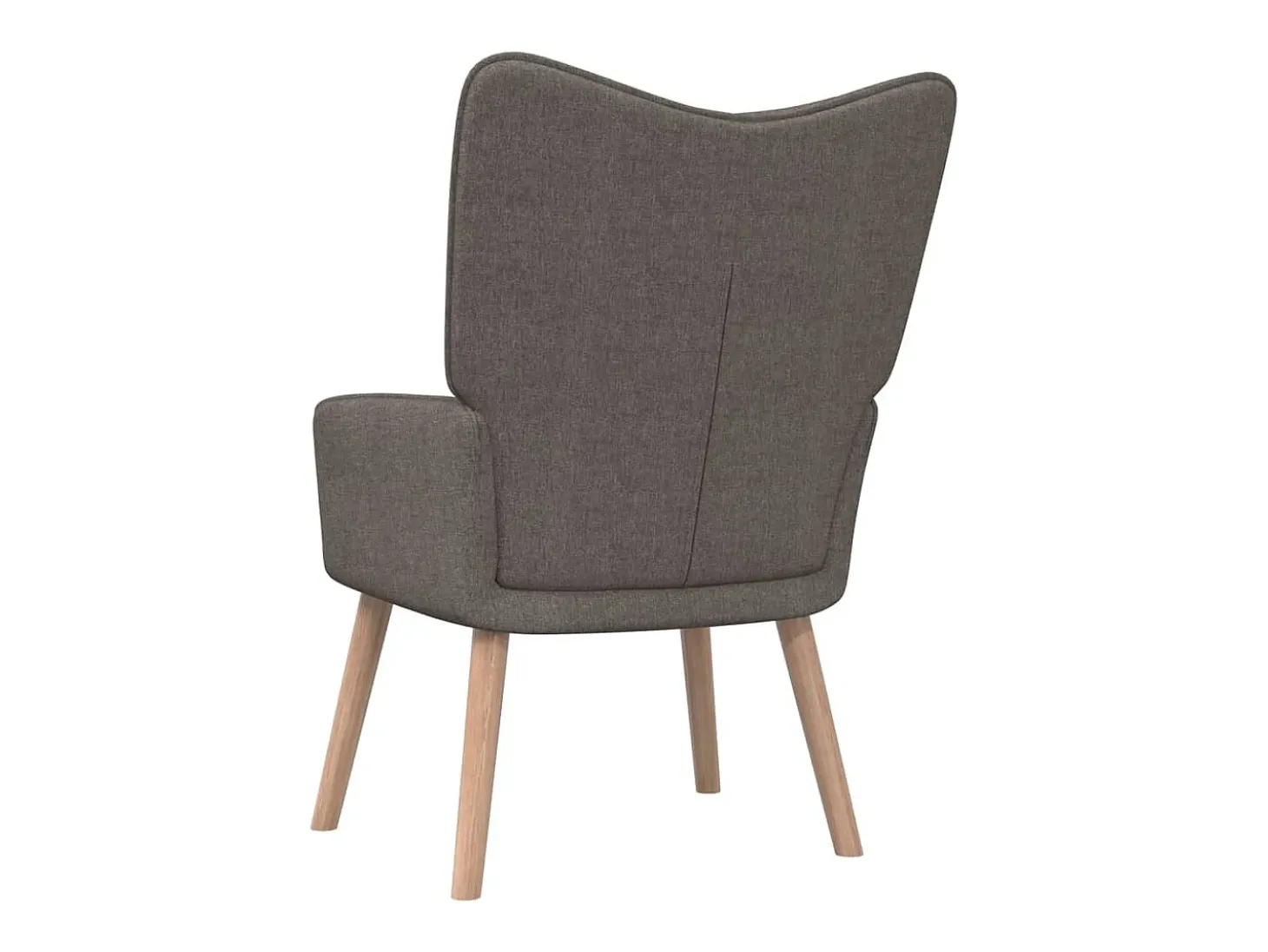 Sillón de relax con reposapiés de tela gris taupé
