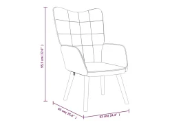 Sillón de relax con reposapiés de tela gris taupé