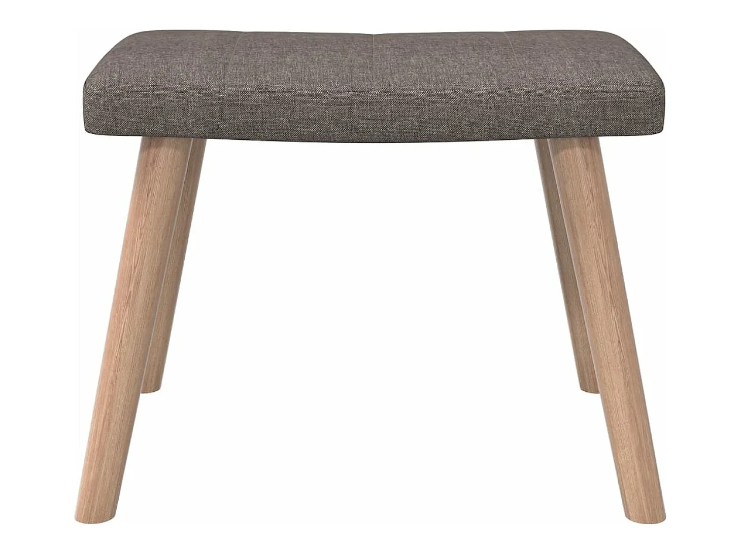 Sillón de relax con reposapiés de tela gris taupé