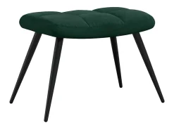 Sillón de relax con taburete terciopelo verde oscuro