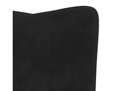 Sillón de relax con taburete terciopelo negro