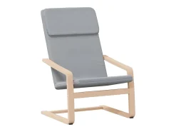Sillón de relax con taburete tela gris claro