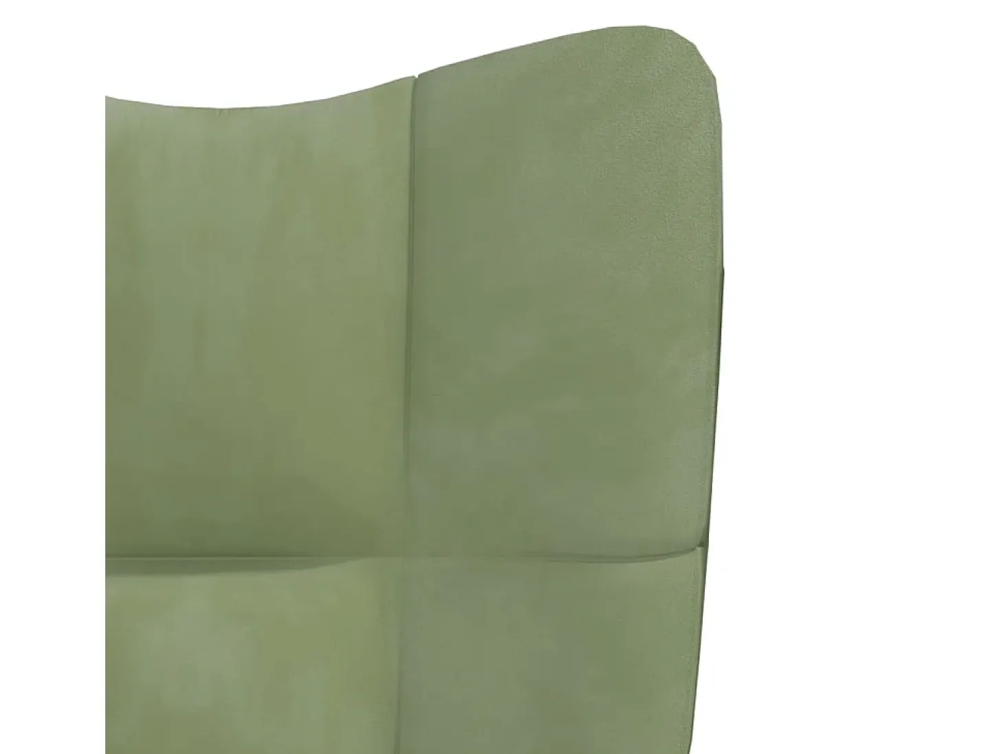 Sillón de relax con taburete de terciopelo verde claro