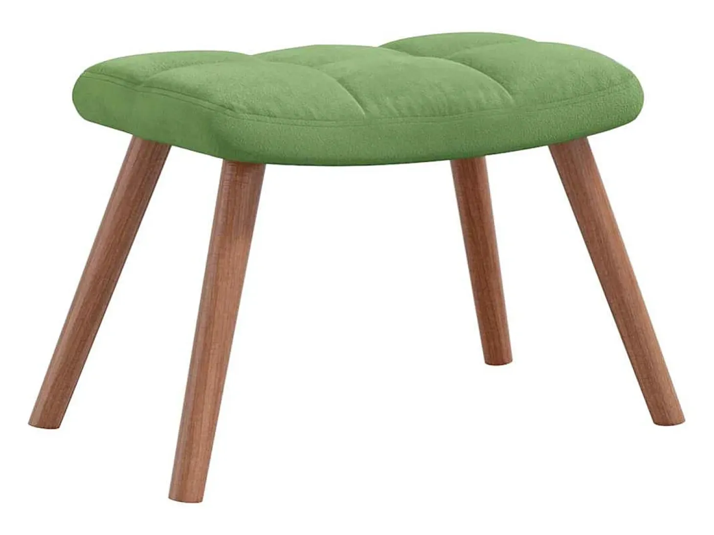 Sillón de relax con taburete de terciopelo verde claro