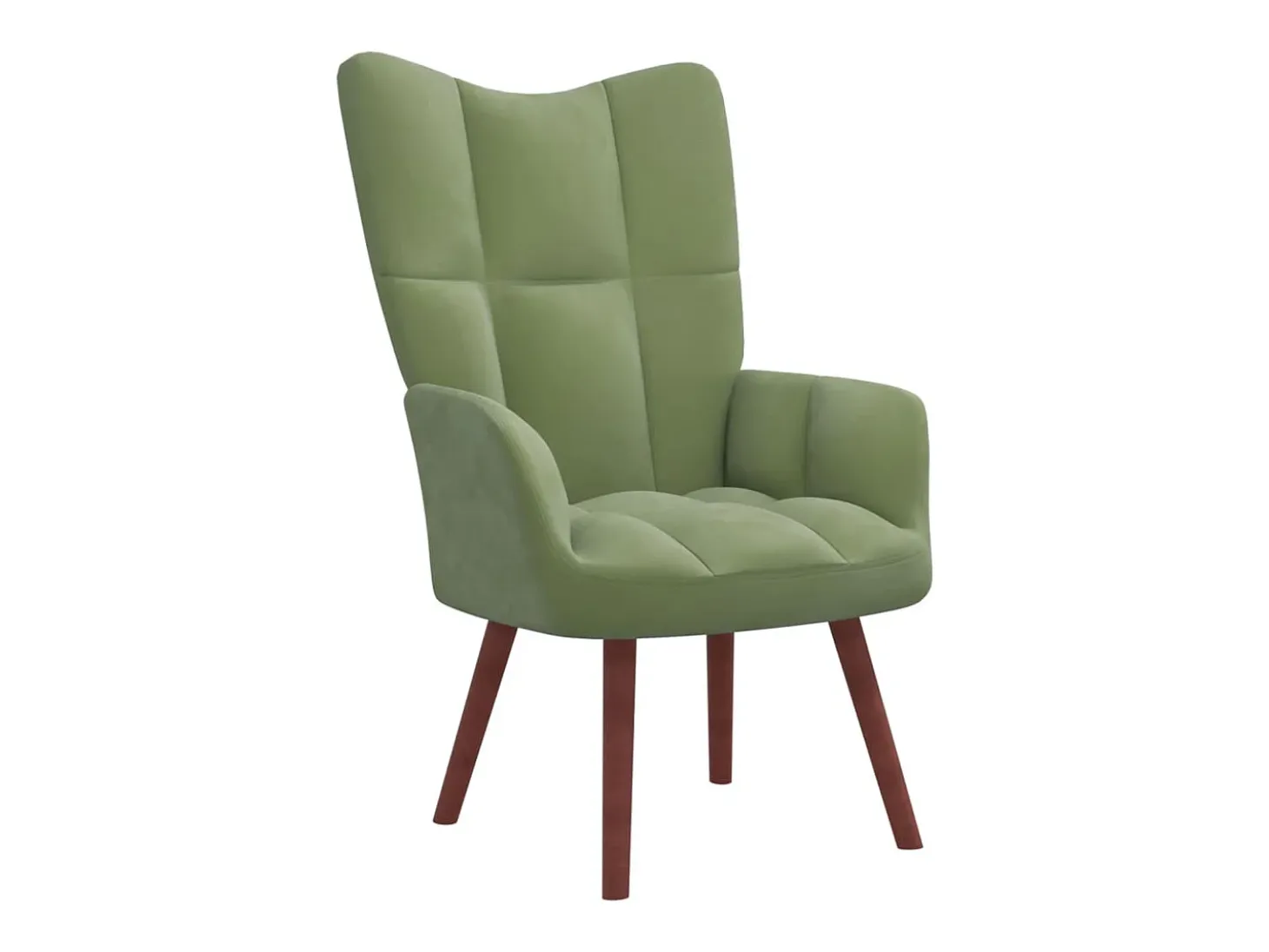 Sillón de relax con taburete de terciopelo verde claro