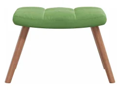 Sillón de relax con taburete de terciopelo verde claro