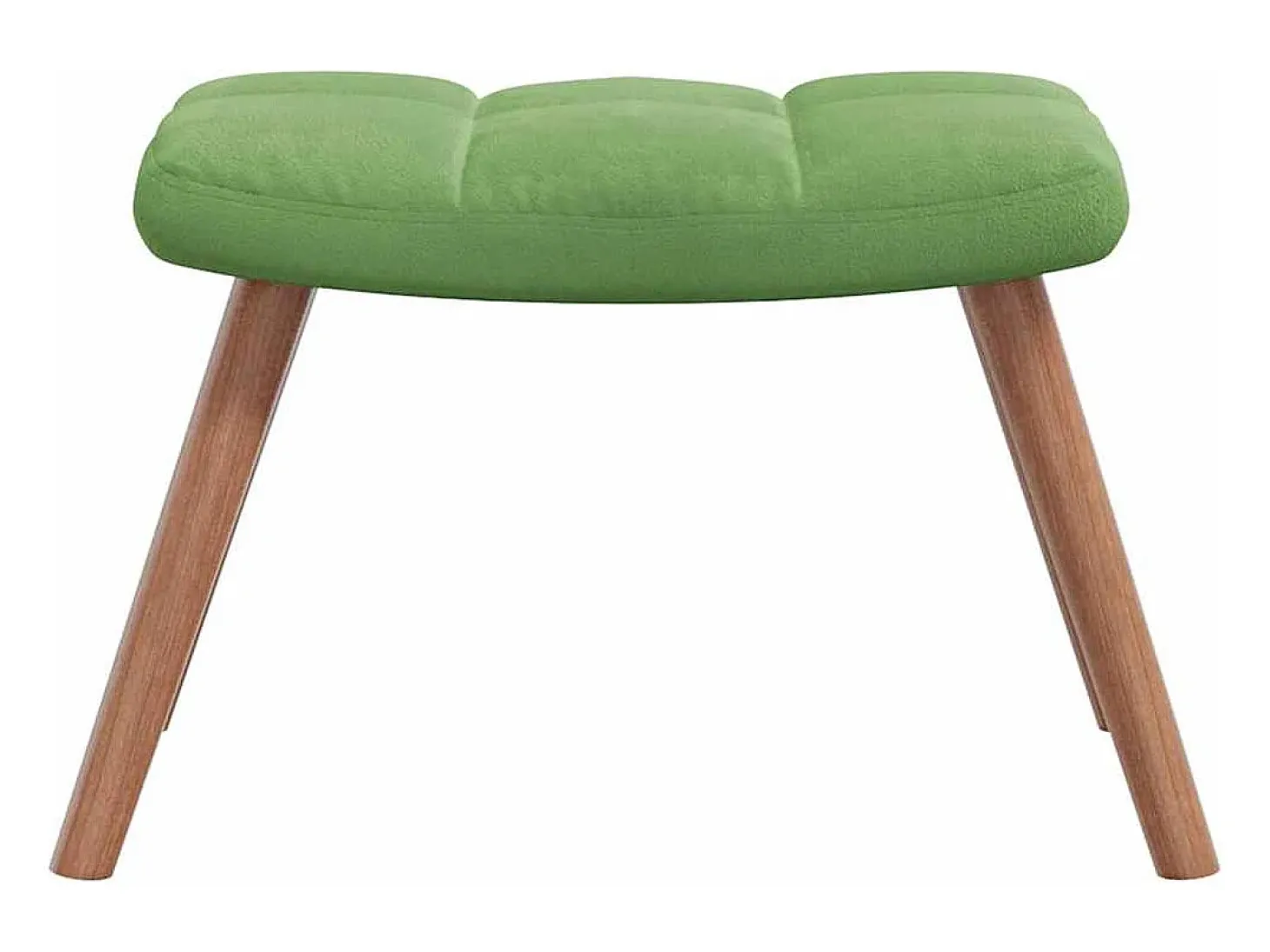 Sillón de relax con taburete de terciopelo verde claro