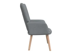 Sillón de relax con taburete tela gris claro