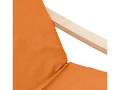 Sillón de relax con taburete tela amarillo oscuro
