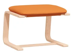 Sillón de relax con taburete tela amarillo oscuro
