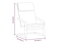 Sillón de relax de tela amarillo oscuro