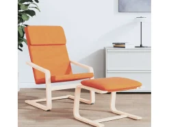 Sillón de relax de tela amarillo oscuro