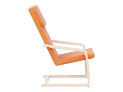 Sillón de relax de tela amarillo oscuro