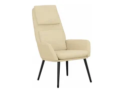 Sillón de relax de tela color crema