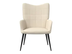 Sillón de relax de tela crema ES236301