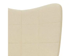 Sillón de relax de tela crema