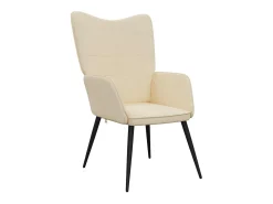Sillón de relax de tela crema
