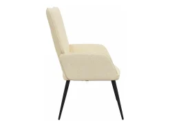 Sillón de relax de tela crema