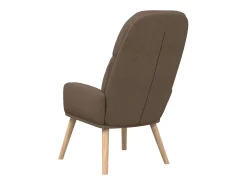 Sillón de relax de tela gris taupé